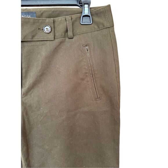 NWT Talbots Womens Brown Signature Flat Front Straight Leg Chino Pants Size 6 - Picture 4 of 14